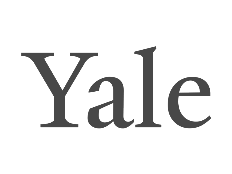 The word 'Yale' stylized in a simple, modern font, representing the prestigious Ivy League university.